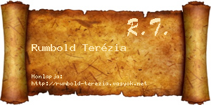Rumbold Terézia névjegykártya