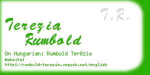 terezia rumbold business card