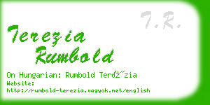 terezia rumbold business card